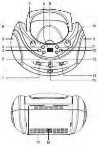 naxa NPB 254 Portable CD Player with AM FM Stereo Radio - at a glance