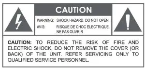 naxa NPB 254 Portable CD Player with AM FM Stereo Radio - caution