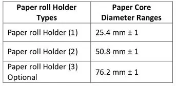 Star Micronics Thermal Kiosk Receipt Printer - Paper roll Holder Types Table