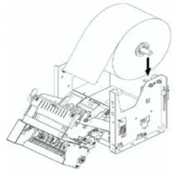 Star Micronics Thermal Kiosk Receipt Printer - Position the paper roll as shown