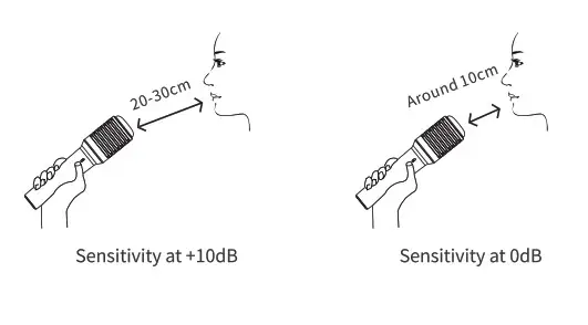 TAKSTAR PCM-5600 Professional Recording Microphone- recommended distance