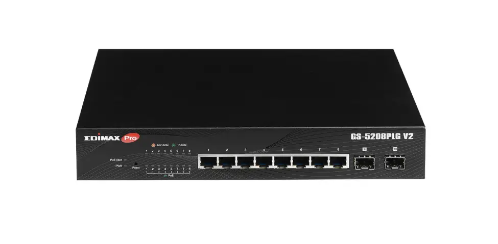 Edimax Gs-5208plg V2 10 Port Gigabit Long Range Poe+ Web Smart Switch Installation Guide