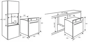 INVENTUM IOH6070RK Inbouw Oven - DIMENSIONS
