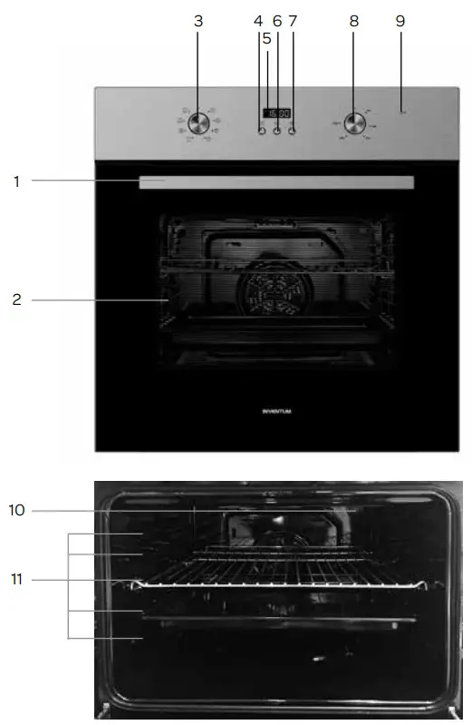 INVENTUM IOH6070RK Inbouw Oven - appliance description