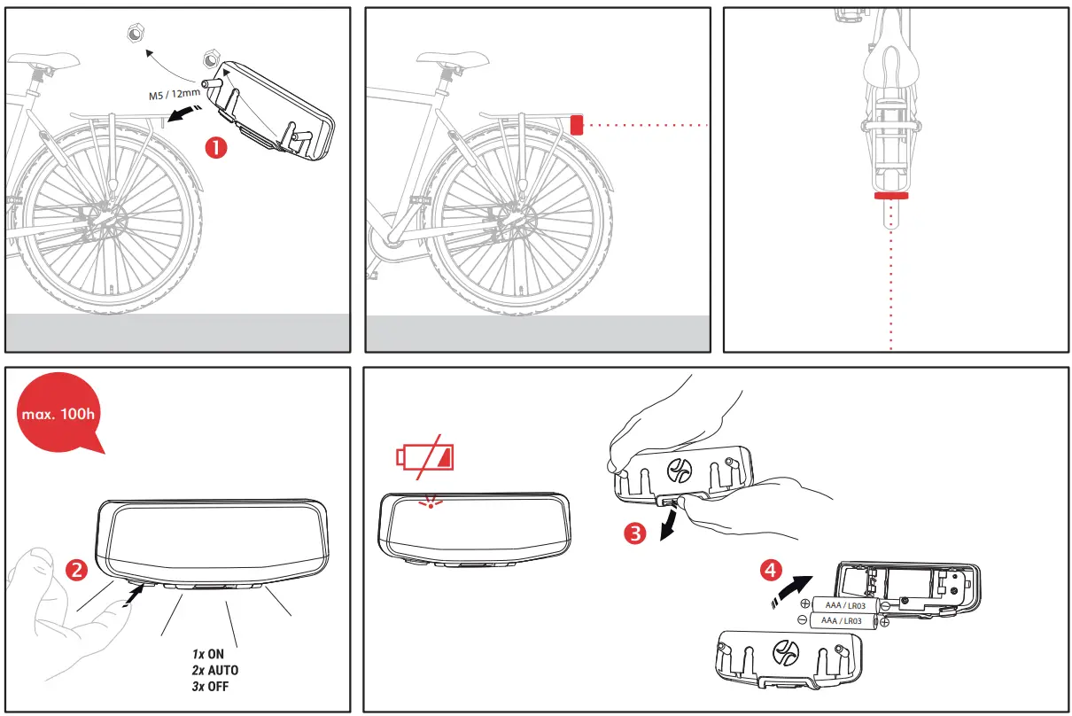 spanninga SOLO BATTERY AUTO Bicycle Light