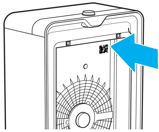 BISSELL 2847 Series air320MAX Smart Air Purifier - panel