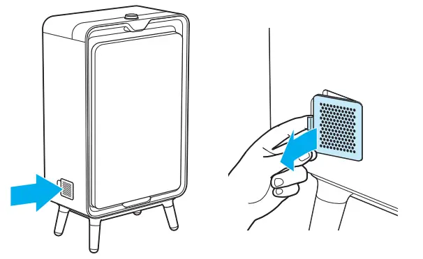 BISSELL 2847 Series air320MAX Smart Air Purifier - pull open