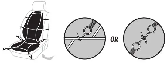 HealthMate 9432 Luxury Heated Seat Cushion - hook