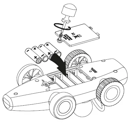 Inserting and changing the batteries