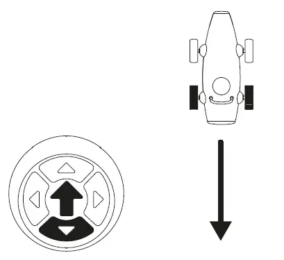 car drives in reverse