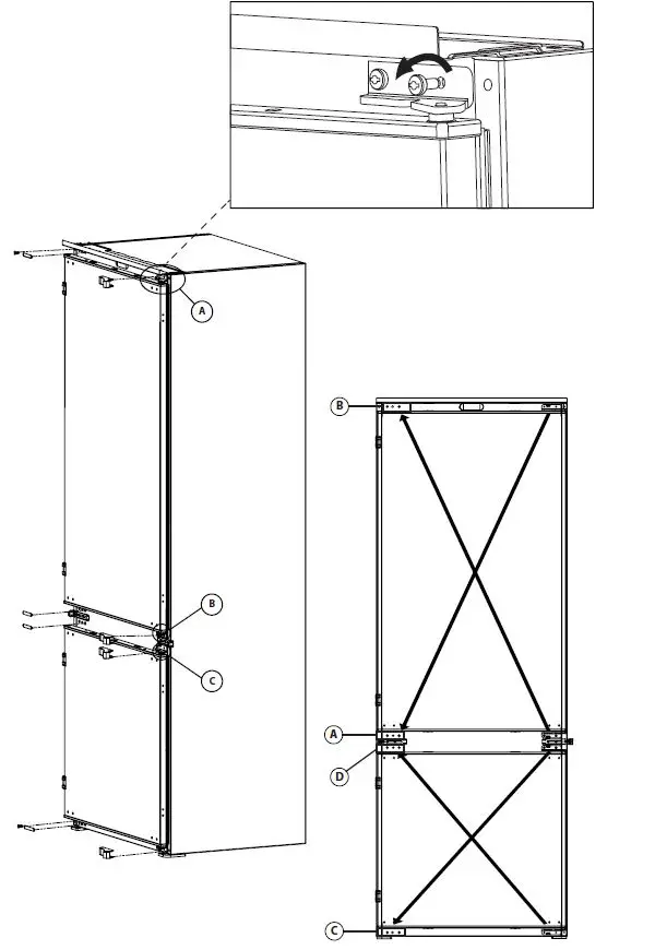 beko BCSE400E40SN Built-In Refrigerator FIG-2