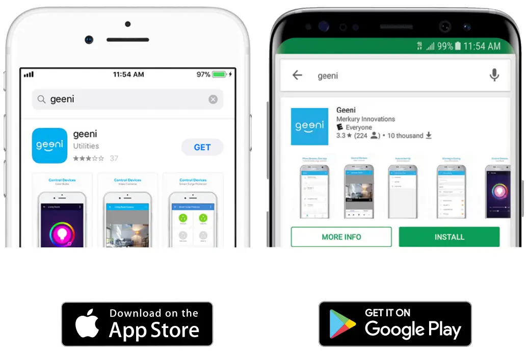 geeni MR16 Smart WiFi LED Bulb - app