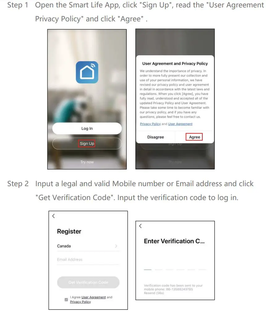 MEARI IView 104W T Network Video Recorder WiFi Kit User Guide - Registration process