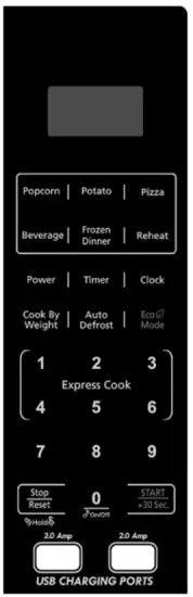 SUMMIT SM903BSA Commercial Microwave Oven - Control Panel