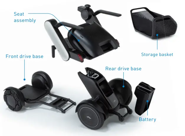 WHILL C2 Portable Electric Wheelchair - Disassembly