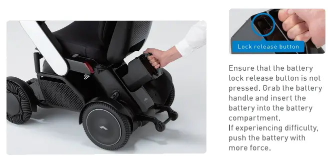 WHILL C2 Portable Electric Wheelchair - battery 5