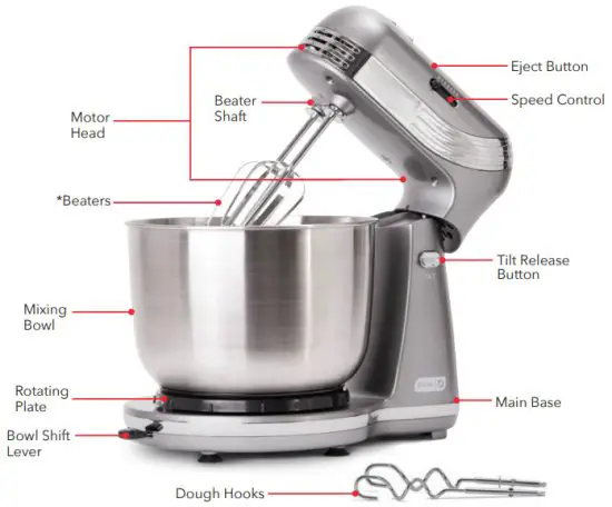 DASH D DCSM250 Every Day Stand Mixer - PARTS