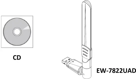 EDIMAX EW-7822UAD Wireless Dual Band USB Adapter - contents