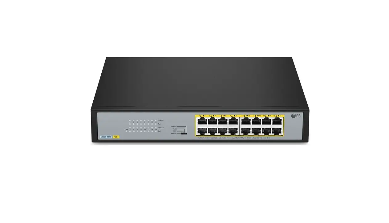 Fs S1900-16tp 16-port Ethernet Unmanaged Poe Switch User Guide Fs S1900-16tp 16-port Ethernet Unmanaged Poe Switch User Guide