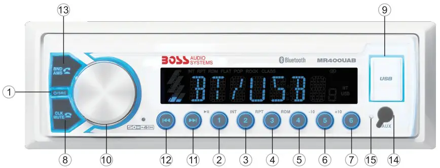 BOSS MP3-Compatible Digital Media AM FM LOCATIONS