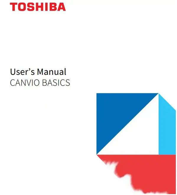 TOSHIBA HDTB410XK3AA Canvio Basics Portable Hard Drive User Manual