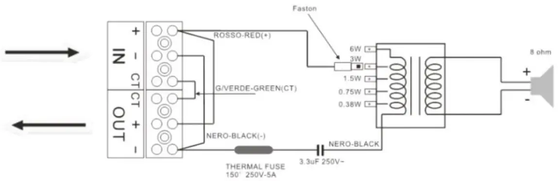 ecler eIC5154 In Ceiling Loudspeakers - Circuit diagram
