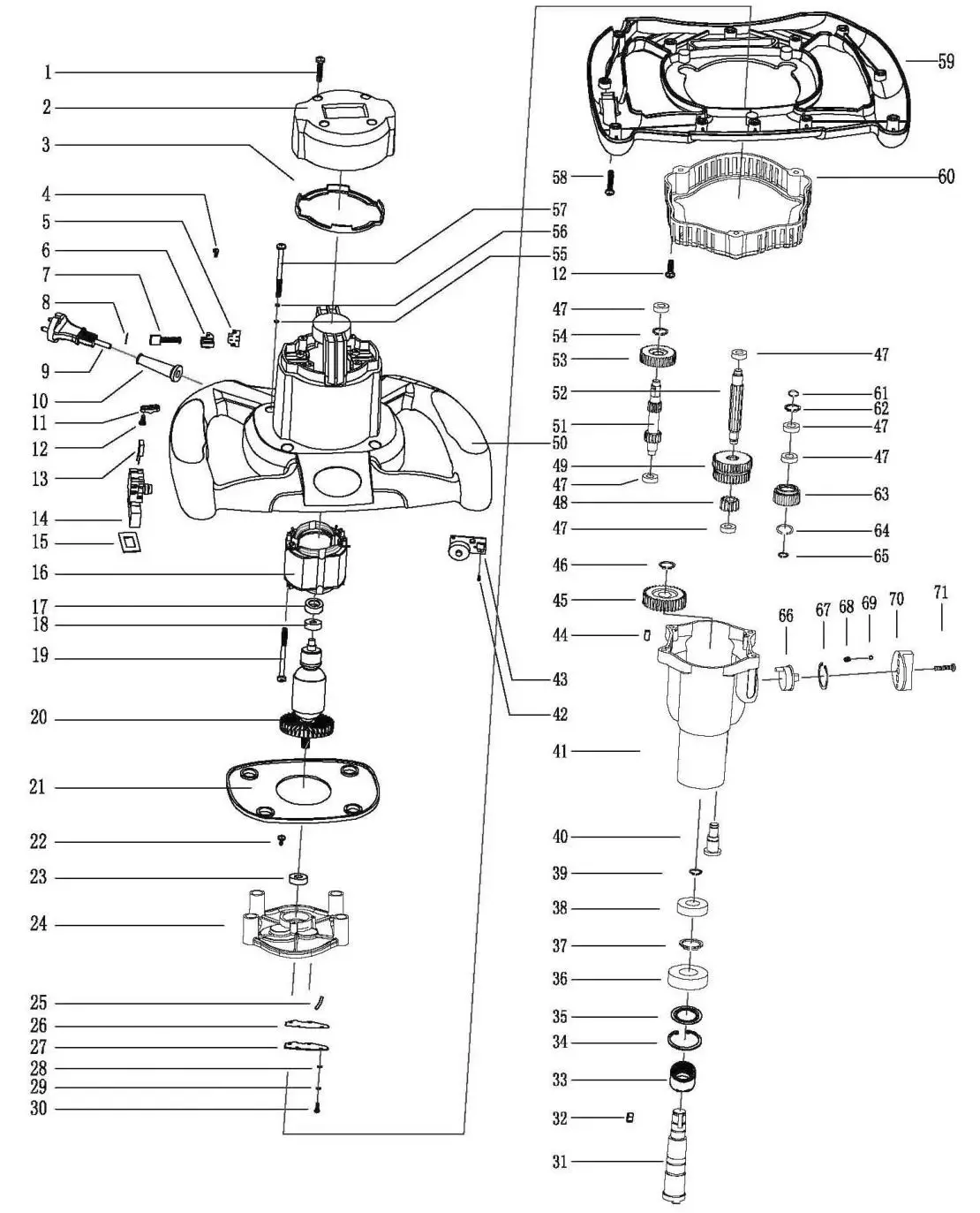 scheppach PM1800D Twin Paddle Paint & Mortar Mixer - figure 3