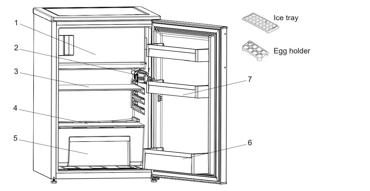 SHARP SJ UF121M4B EN Fridge with Ice Box - YOUR FRIDGE FREEZER