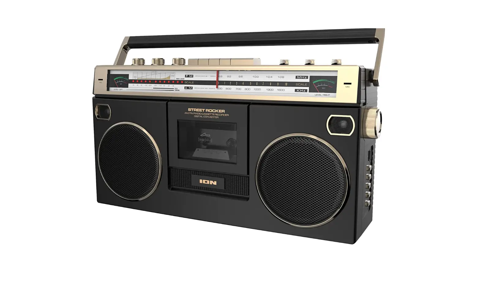 Ion Audio 1980s-style Portable Bluetooth Boombox Am/fm Radio Cassette Player Recorder, Vu Meters-complete Features/instruction Guide