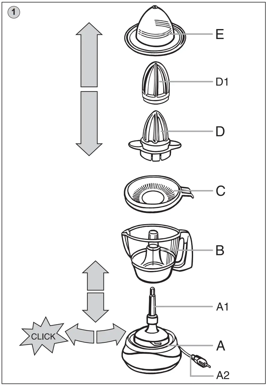 eta Fruito 0037 90050 Electric Juicer for Citrus Fruits - fig1