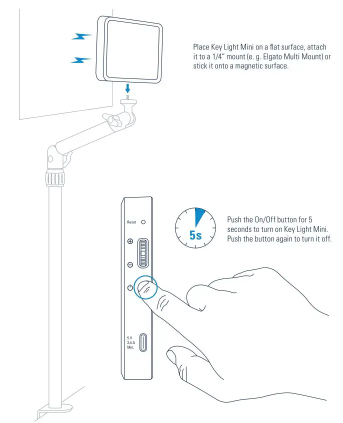 elgato 902654 Key Light Mini User Guide - Using Key Light Mini