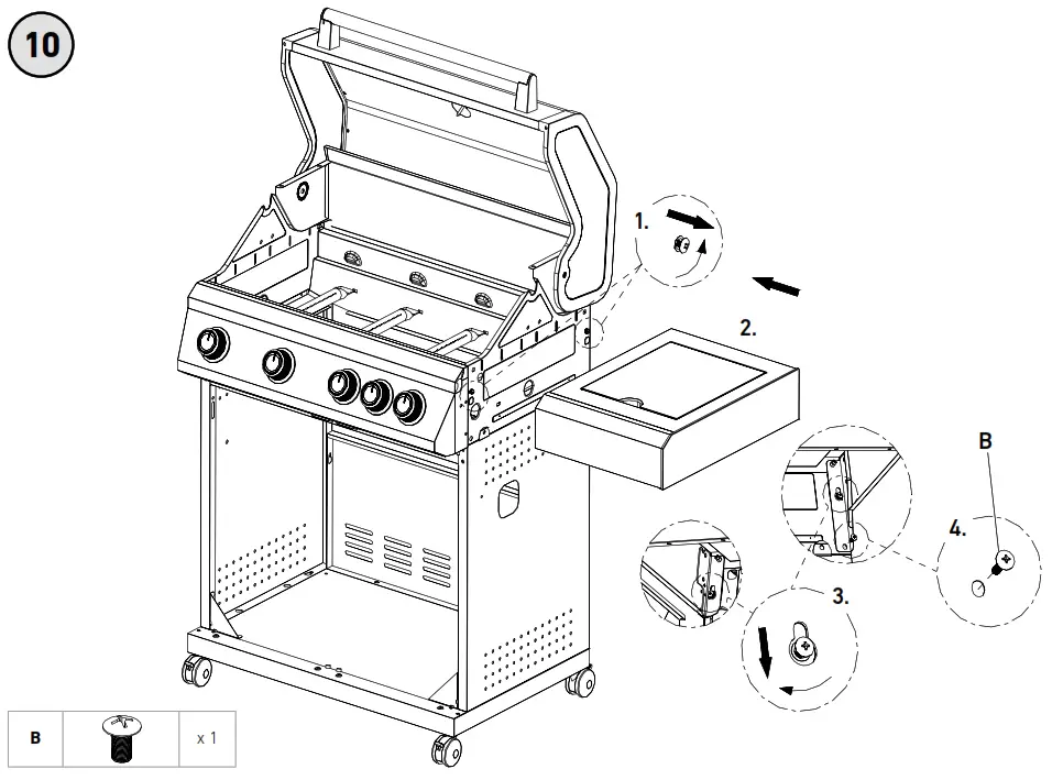 RUSTA 623514730101 Gas Grill Excellence 4 1 Burners - Diagram 11