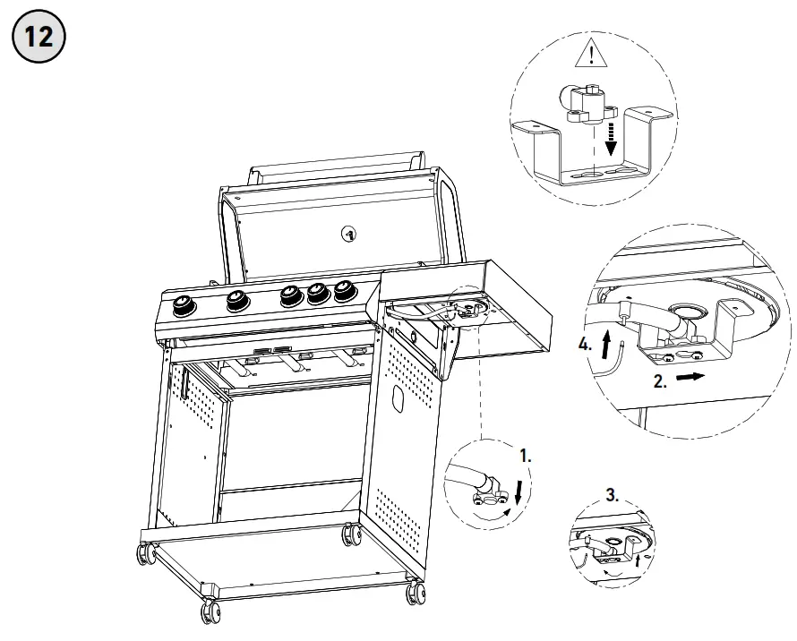 RUSTA 623514730101 Gas Grill Excellence 4 1 Burners - Diagram 13