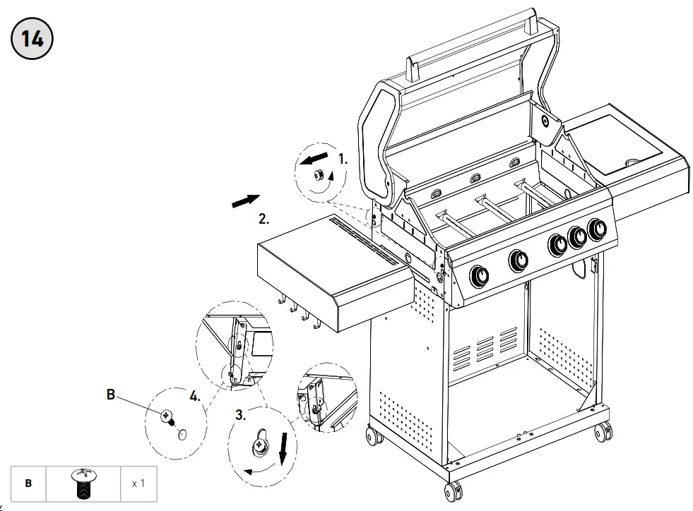RUSTA 623514730101 Gas Grill Excellence 4 1 Burners - Diagram 15