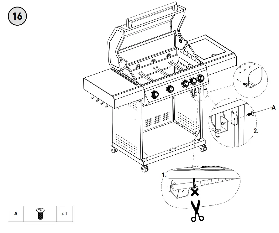 RUSTA 623514730101 Gas Grill Excellence 4 1 Burners - Diagram 17