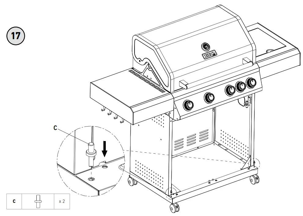 RUSTA 623514730101 Gas Grill Excellence 4 1 Burners - Diagram 18