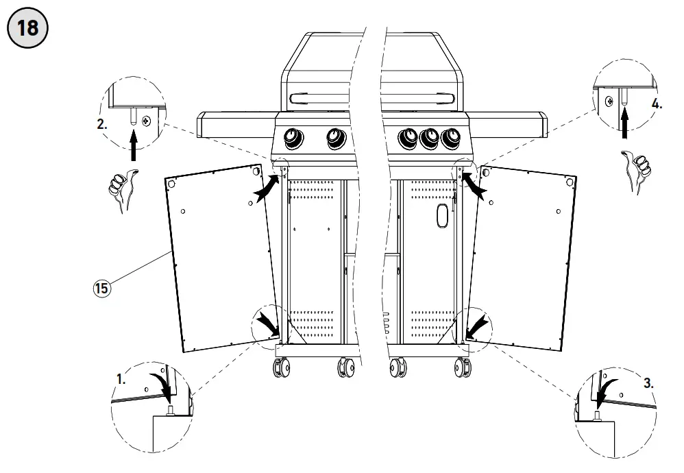 RUSTA 623514730101 Gas Grill Excellence 4 1 Burners - Diagram 19