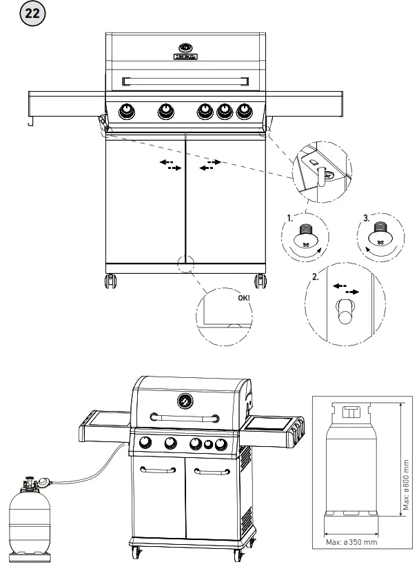 RUSTA 623514730101 Gas Grill Excellence 4 1 Burners - Diagram 23