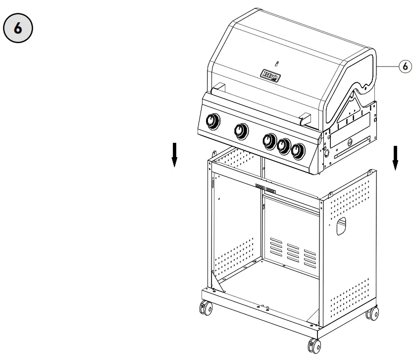 RUSTA 623514730101 Gas Grill Excellence 4 1 Burners - Diagram 7