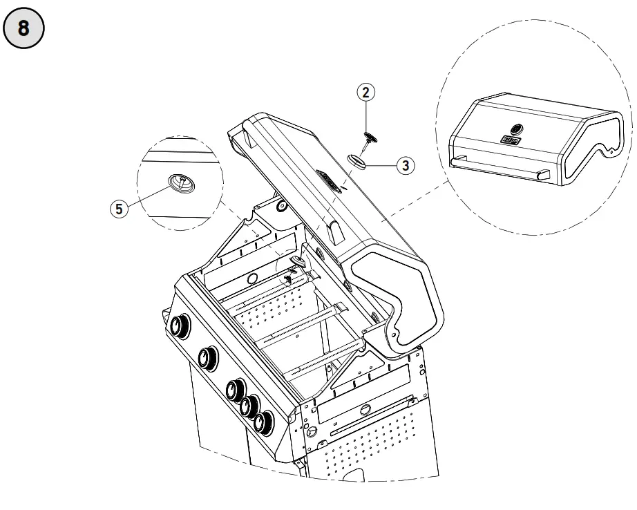 RUSTA 623514730101 Gas Grill Excellence 4 1 Burners - Diagram 9