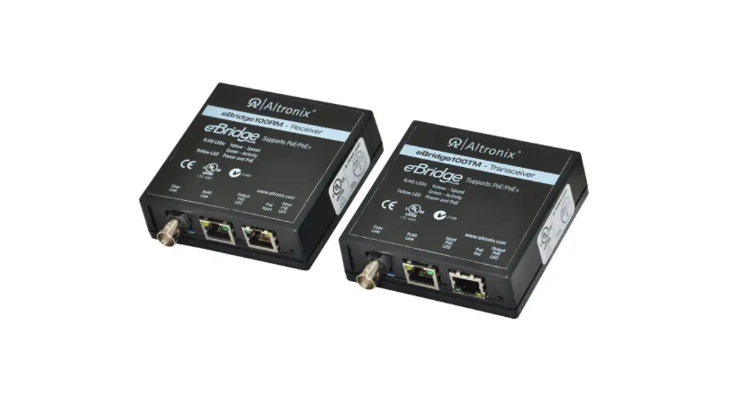 Altronix Ebridge100rmt Ip And Poe+ Over Coax Or Extended Ethernet Cable Installation Guide