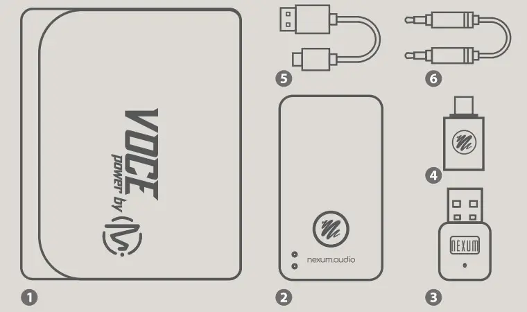 nexum audio VOCE LE Audio and Broadcast Transceiver - Package Content