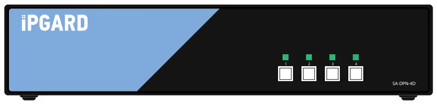 IPGARD SA DPN 4D 4 Port DH Secure DP KVM Audio -
