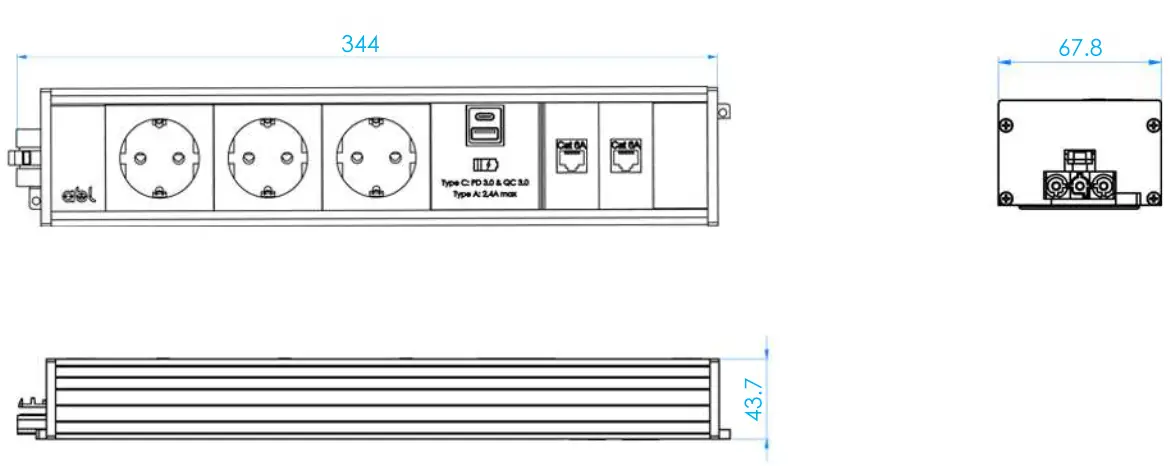 abl KM686563 UDM Under Desk Power Module - fig5
