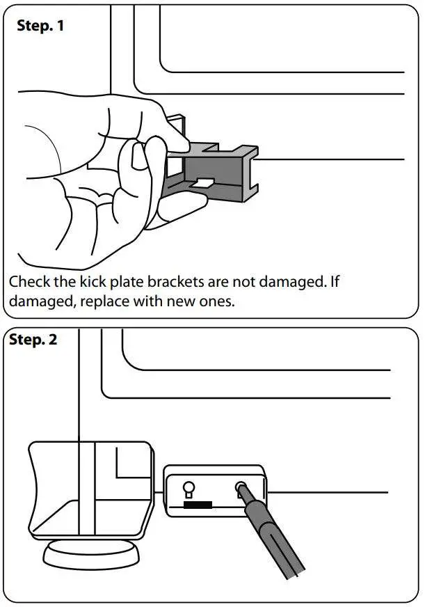 AGA ASXS21 Fridge Freezer User Manual - Assembly of the kick plate