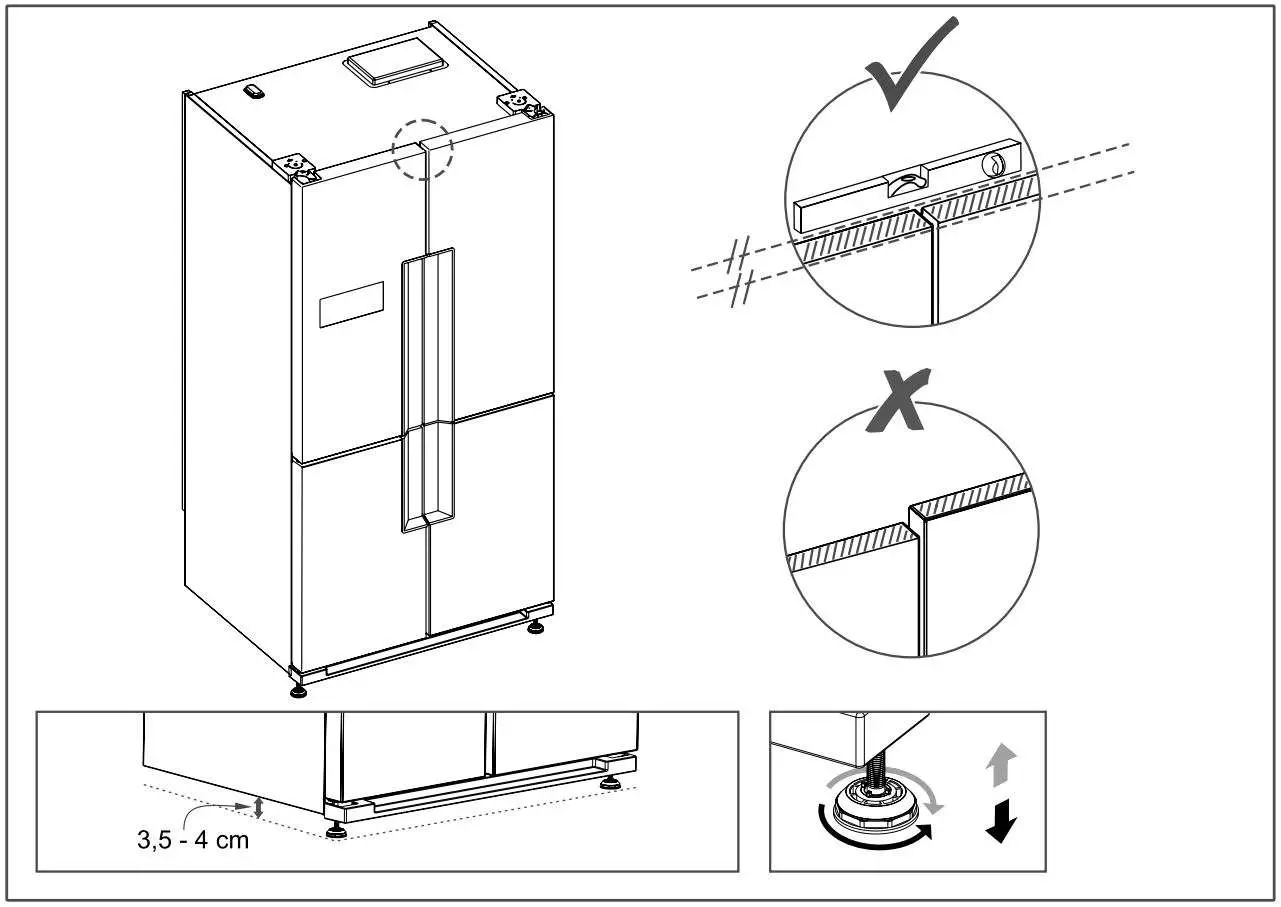 AGA ASXS21 Fridge Freezer User Manual - Door removal and access