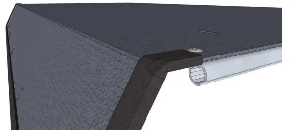 FALCON RIDGE KAW 4010 HT01 Kawasaki Mule 4000 4010 Aluminum Diamond Plate Roof - Fig 1