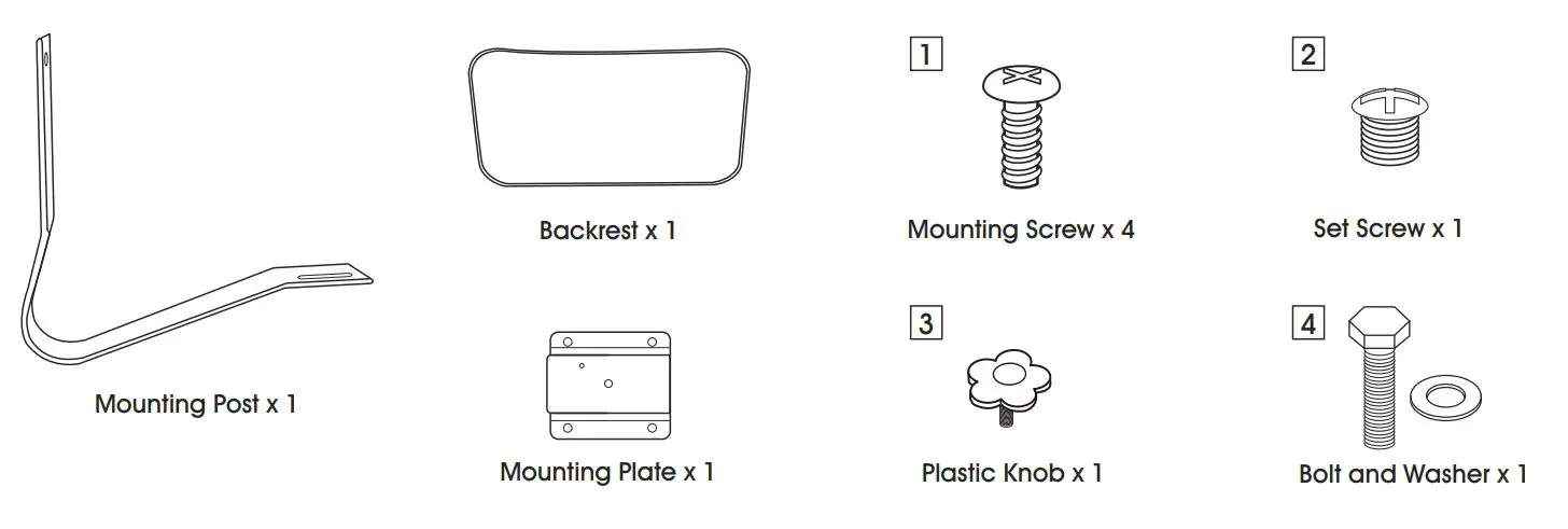 ULINE Shop Stools - Backrest Parts