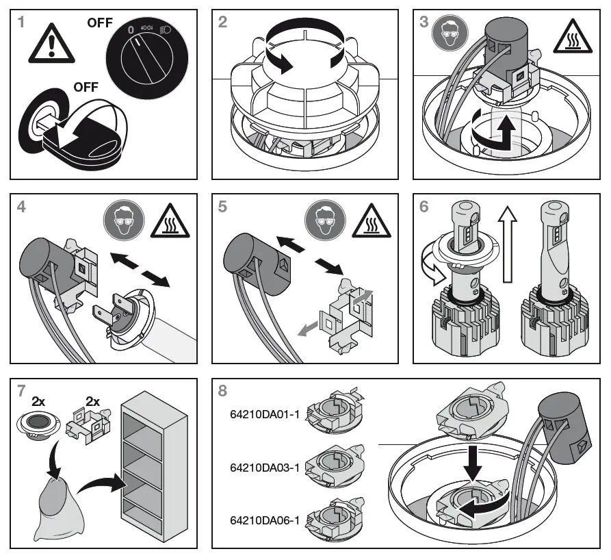 OSRAM H7-LED Head Light Car High Low Beams 2