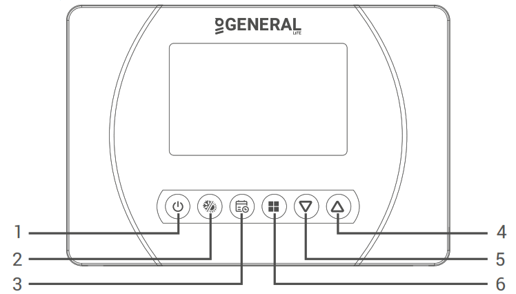 GENERAL LIFE Aruna 301S RF Wireless Room Thermostat - Fig